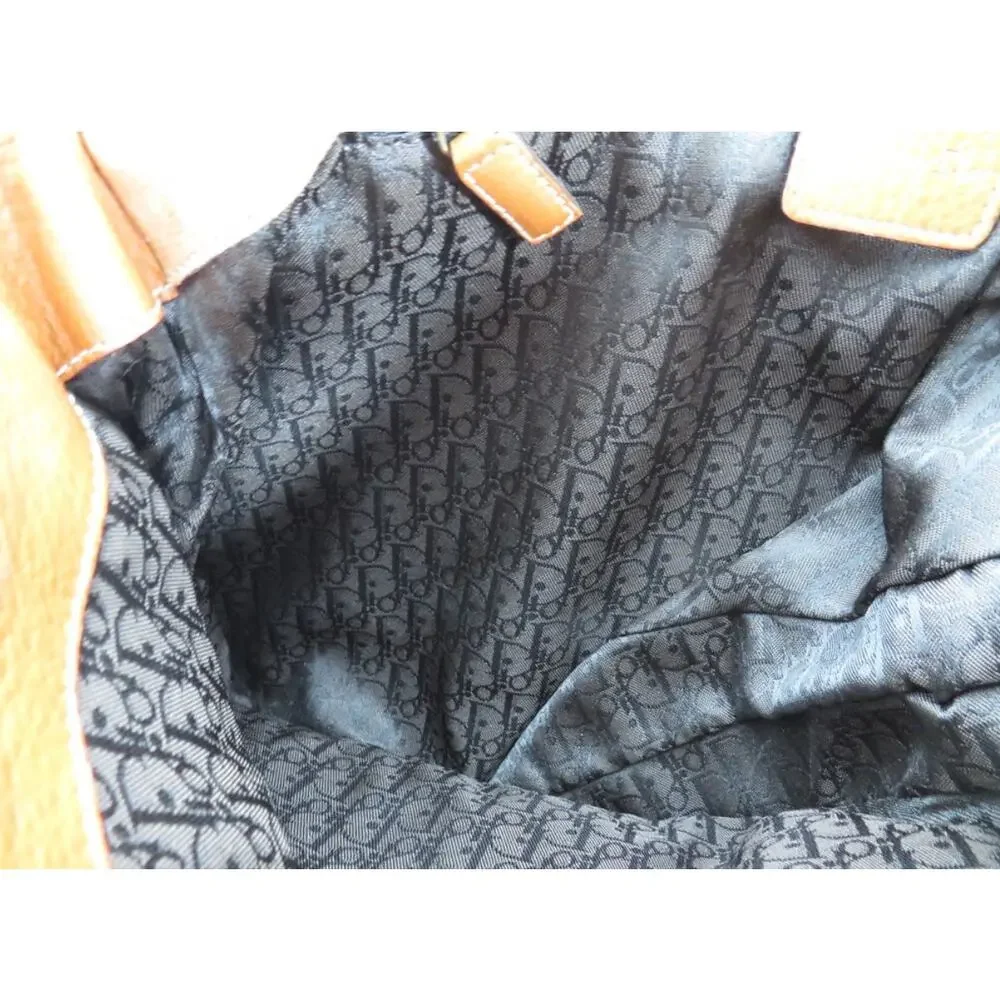 Christian Dior Saddle Bag – Tan Leather with Brass “CD” Hardware - Picture 11 of 15